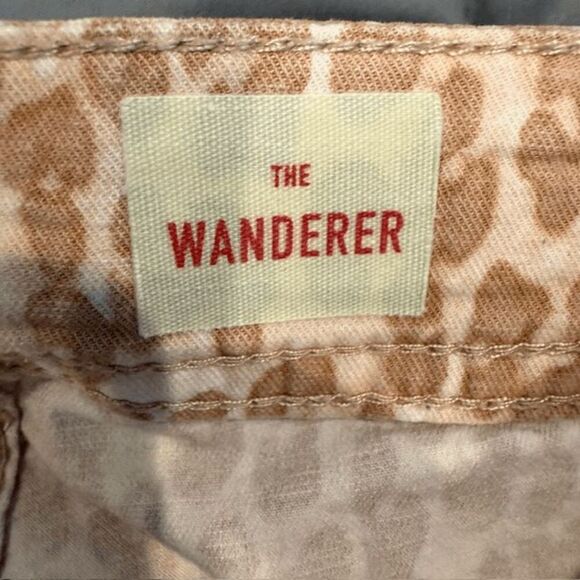 Anthropologie Wanderer Utility Pants Belted Leopard Print Stretch Size 29 - Picture 9 of 16